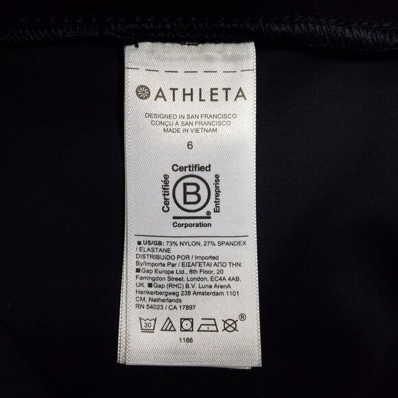 Athleta Stellar Wide Crop Pants Womens 6 Black High Rise Trouser UPF - Picture 8 of 9